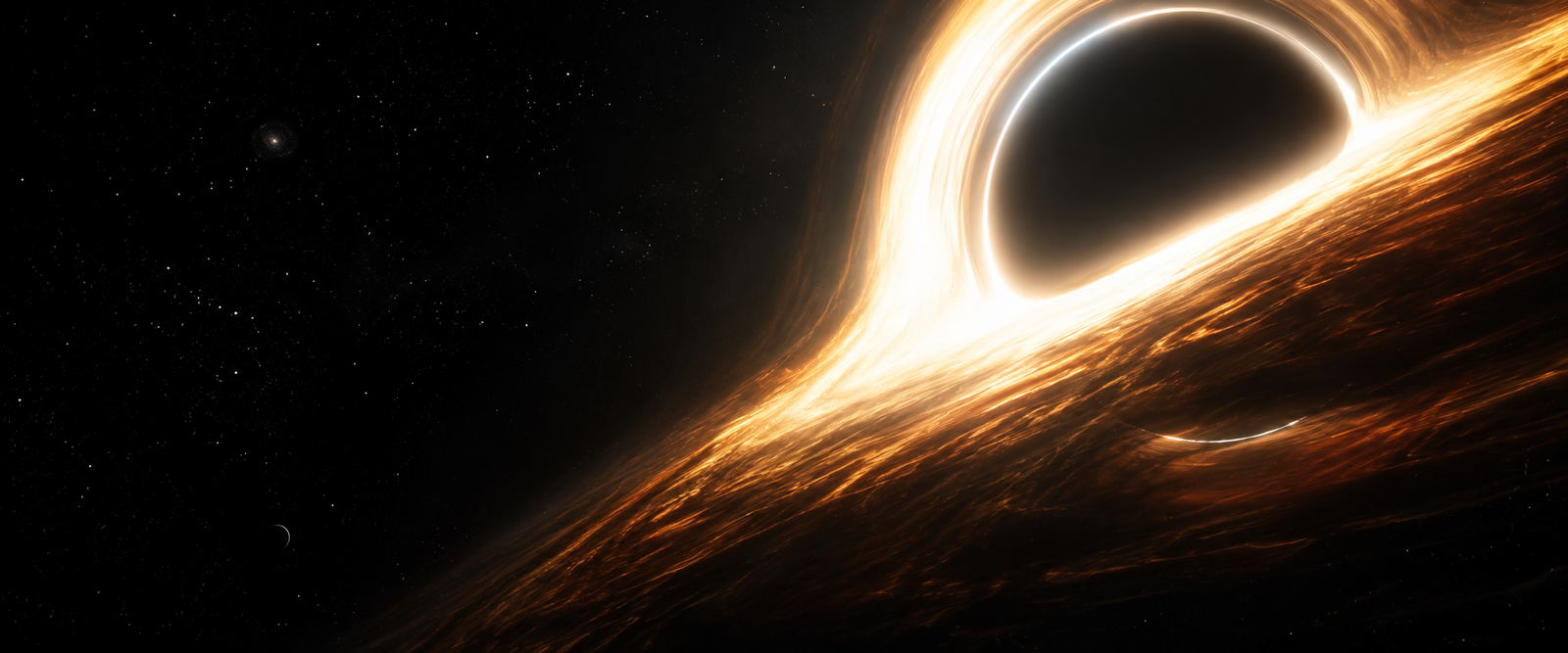 Artist's impression of a wandering supermassive black hole tearing apart a star far from its galaxy's center