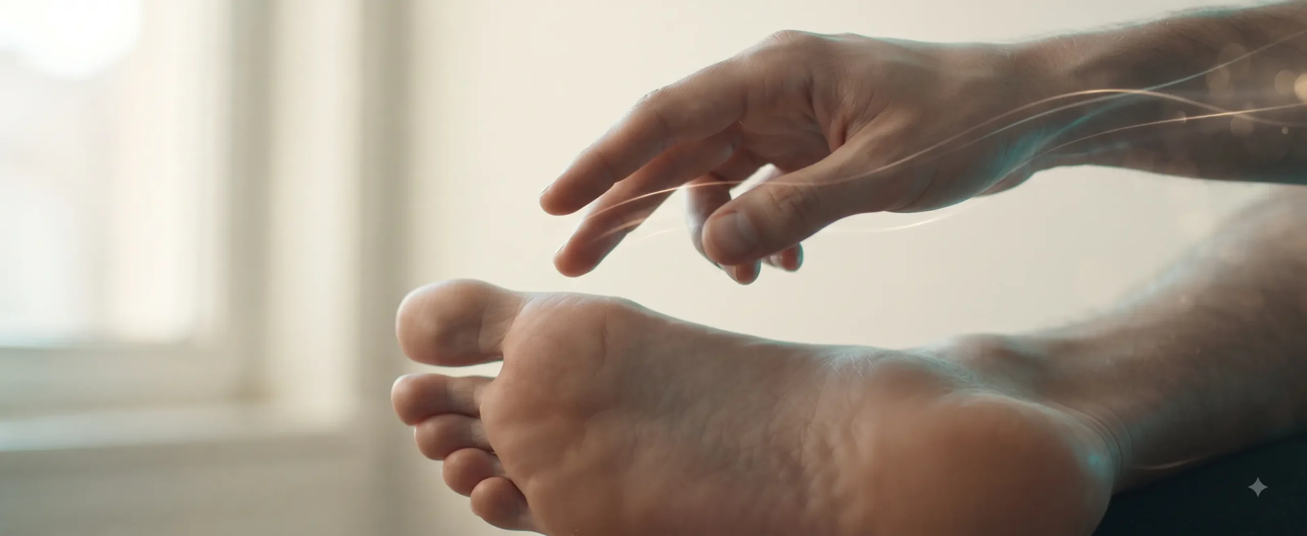 Illustration showing why you cant tickle yourself, with neural prediction lines running from the brain to the hand